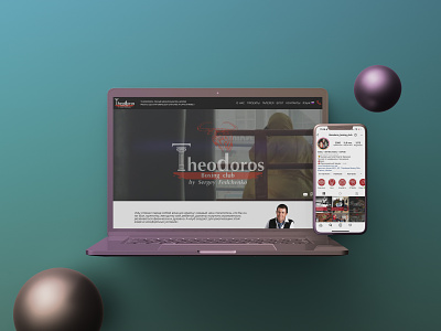 Web-site and instagram page for boxing club Theodoros brand brand identity branding design logo webdesign