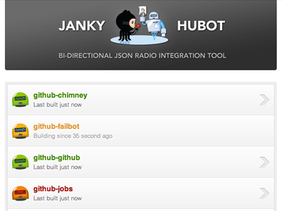 Janky bi directional json radio hubot jenkins