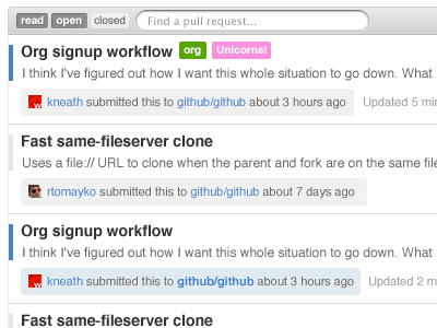 Crowded github pullrequests