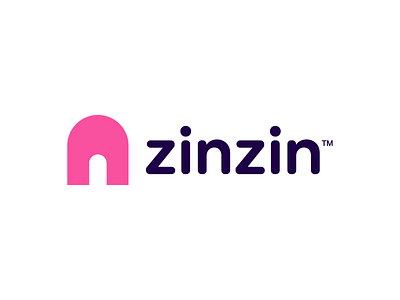 Zinzin branding concept design house ice cream logo