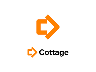 Cottage | For Sale arrow branding concept propsal house home letter c logo design