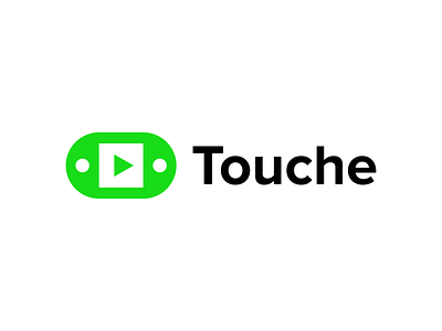 Touche | For Sale branding clean concept educational videos game development gamepad logo design minimal modern play simple