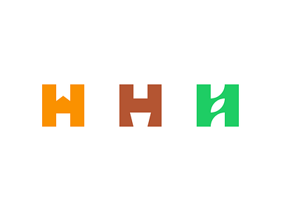 H's branding concept for sale h bookmark h cup h leaves lettermark logo design logomark unused