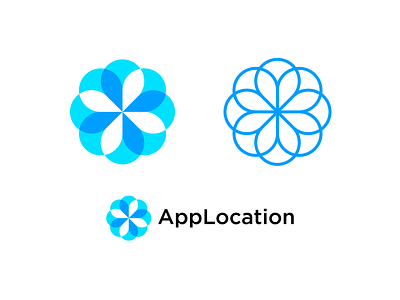 AppLocation branding development location pin logo design tech