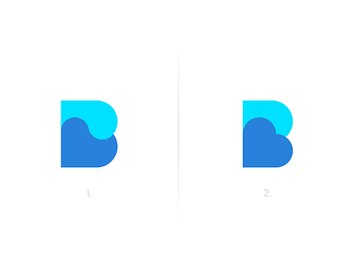 Breasure branding heart letter b logo design