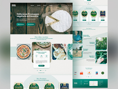 Tomm'Pousse cheese cooking digital recipes ui ux vegan webdesign