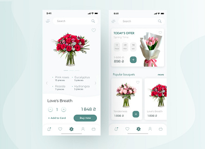 Flower Delivery Mobile App concept design creative design interface design mobile app mobile app design mobile design mobile ui ux design