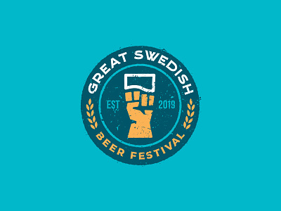 Great Swedish Beer Festival Logo beer beer label branding design festival icon logo vector