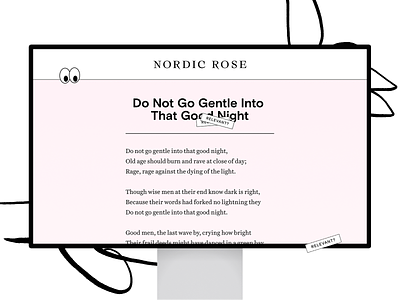 Nordic Rose template update blog dylan thomas eyes night nordic rose pink relevant ui design visual design