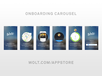 Onboarding carousel on iOS