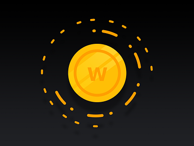 Wolt coin mockup coin wolt