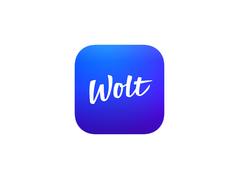 Wolt app icon amendment app app icon blue gradient icon wolt