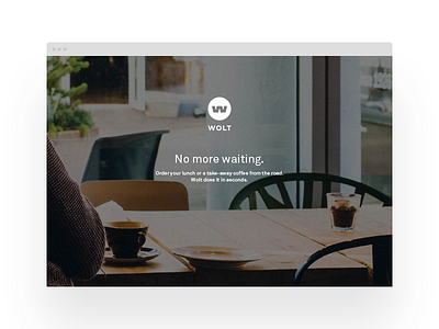 Wolt's 1st landing page in 2014