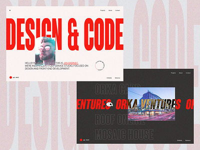 Portfolio exploration 2021 agency bold code design freelance hero noise pattern portfolio projects red studio typography ui web webdesign website