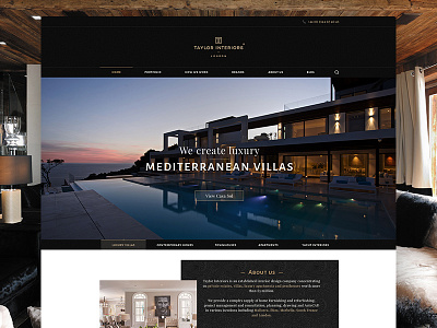 Interior design company website