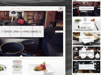 Potten & Pannen ecommerce kitchenware luxury modern photo presentation ui ux video webdesign website