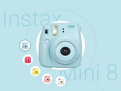 Polaroid Landing Page - Slide 01 camera ecommerce flat fujifilm instant landing page polaroid product retro shop slide