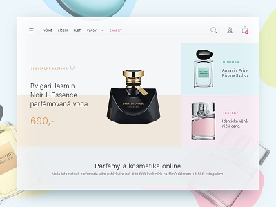Perfumes e-commerce site clean cosmetics design ecommerce elegant modern parfume perfume shop web website
