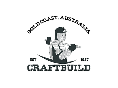 Craftbuilt - vintage/retro style logo design 2020 trand builder logo design monogram retro vintage logo