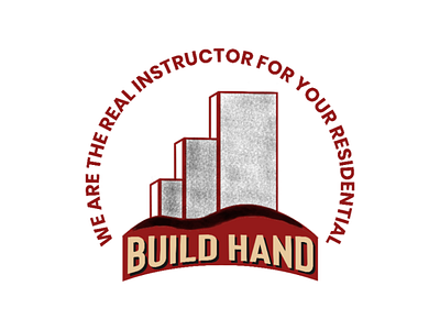 Vintage logo for build hand