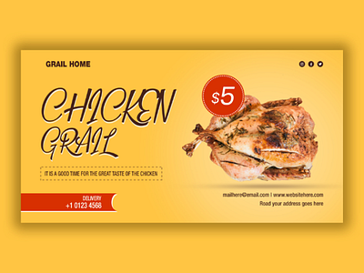 Chicken Grail - Social Media Ad design ad ads banner chicken cover grail taste