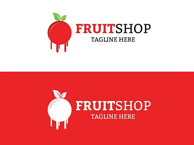 FruitShop Logo apple fruit fruitshop logos tomato