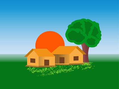 A small village Illustration