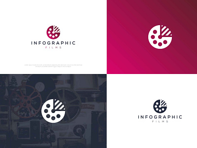Minimalist Films Industries Logo Design