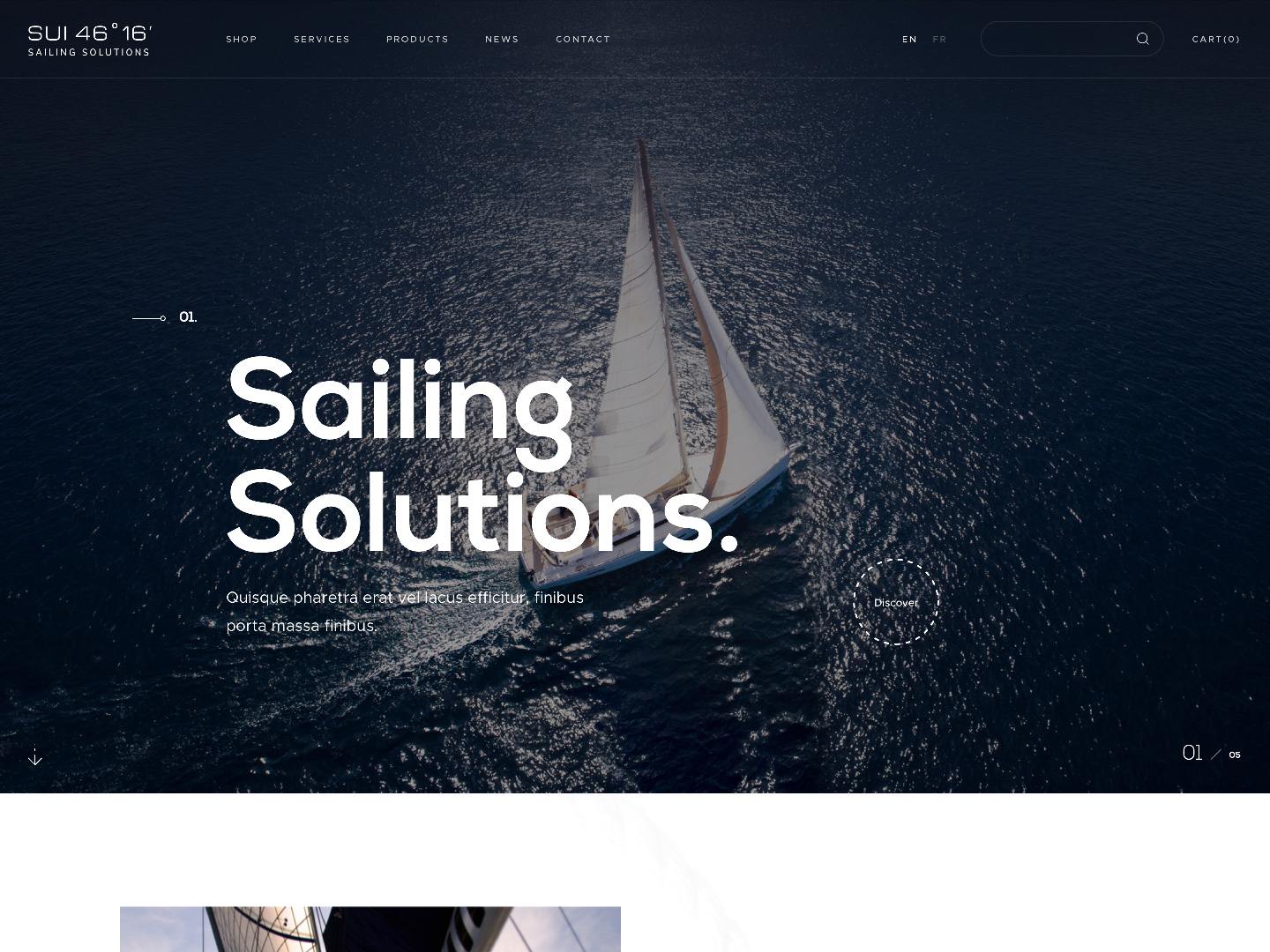 Sailing Home Page by Kirill on Dribbble