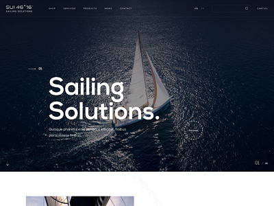 Sailing - Home Page design ui ux web website