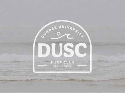 Dundee University Surf Club 2021 - 2022 beach branding club design dundee dusc graphic design illustration logo ocean surf surf club surfboard surfclub surfer surfing water