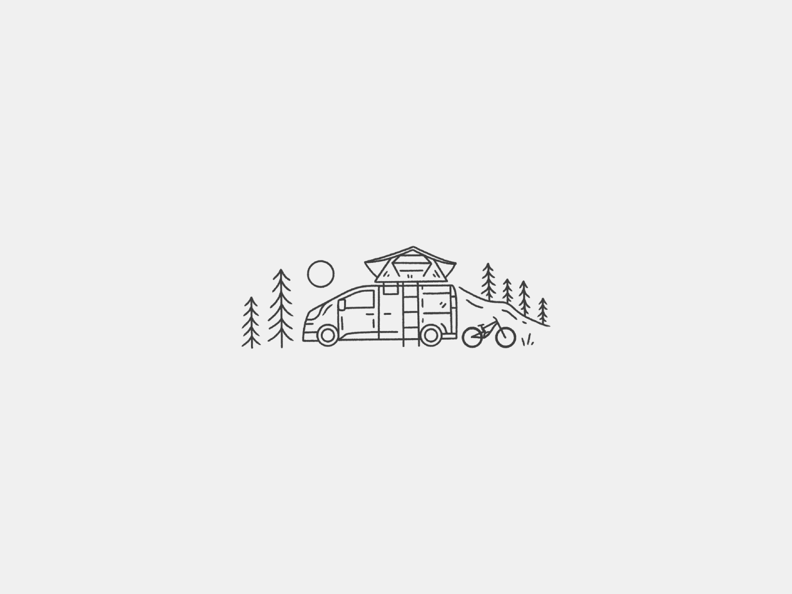 The Naughty Northumbrian adventure bike camping design forest gif graphic design illustration mountain biking mtb nature roof tent simple tentbox the naughty northumbrian trees van life wild