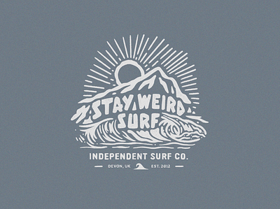 Stay Weird Surf beach branding cornwall design graphic design illustration logo mountain nature outdoors stay weird surf surf surfing the great mewstone wave