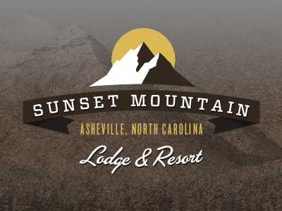 Sunset Mountain Logo brown logo mountain texture