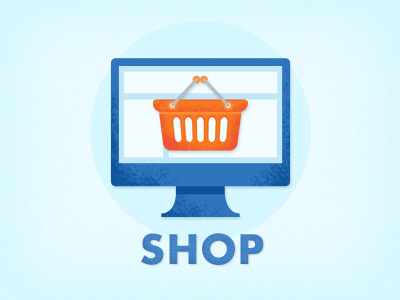 Shop basket ecommerce illustration shopping