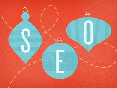 Holiday SEO illustration knockout ornaments texture