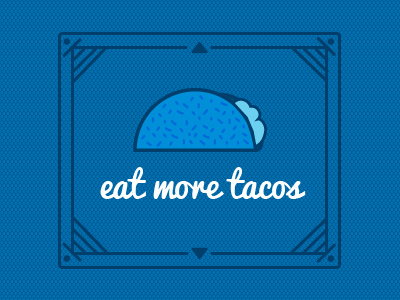 Eat More Tacos geometric illustration pacifico pattern taco