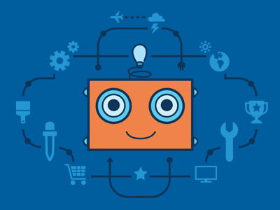 "Hey" - Robo ecommerce illustration robot