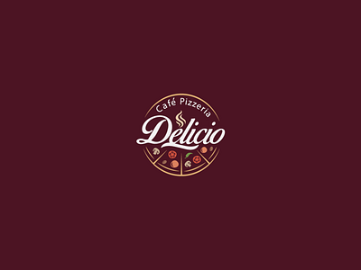 Logo Design - Delicio adobe illustrator branding cafe design graphic design illustrator local brand logo logo design pizza pizzeria