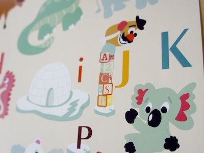 ABC poster, alphabet kid's illustration abécédaire alphabet illustration kids poster