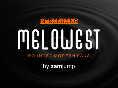 Mellowest design display font family lettering logo modern rounded font sans typeface