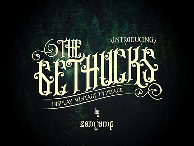 The Gethucks brother hood clothing design classic display logo motorcycle tattoo font vintage vintage font