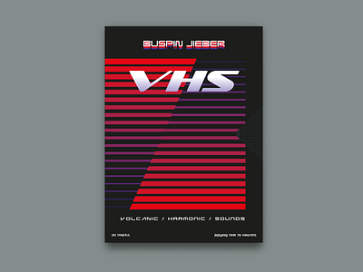 Buspin Jieber – V​.​H​.​S. Volcanic/Harmonic/Sounds 1980s cd artwork cd design charity compact disc design graphic design music package design