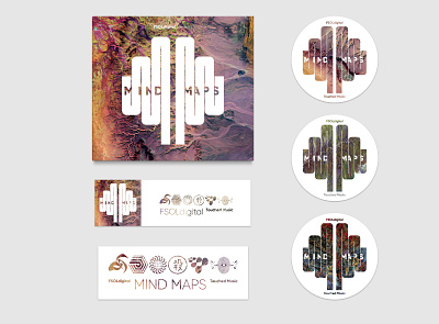 MIND MAPS CD artwork (6/6) album art album cover design graphic design logo music sticker vector