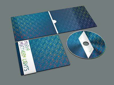 Dyadik >Murya — Northern Lights< album artwork (shot 2) branding compact disc design geometric graphic design logo music package design repeat pattern typography vector