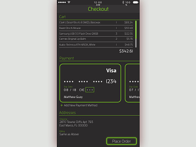 Daily UI #002— Credit Card Checkout 002 cart check out checkout credit card daily ui dailyui day 002 sketch ui