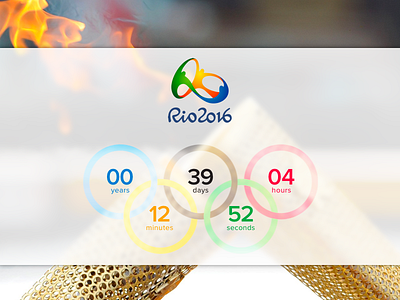 Daily UI #014— Countdown Timer 014 countdown countdown timer daily ui dailyui day 014 olympics rio rio 2016 sketch ui