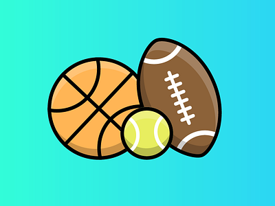 Sports Balls Illustration ball basketball football illustration tennis