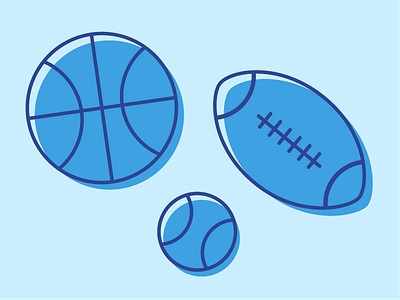 Sports Balls Illustration 2 ball basketball football illustration tennis