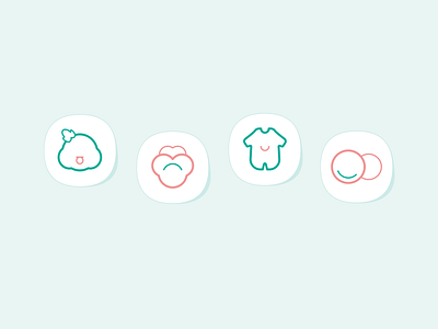 baby and woman icons app baby children design icon icons illustration love lovely typography ui woman